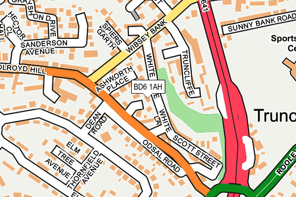 BD6 1AH map - OS OpenMap – Local (Ordnance Survey)