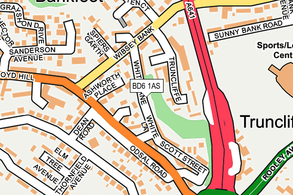 BD6 1AS map - OS OpenMap – Local (Ordnance Survey)