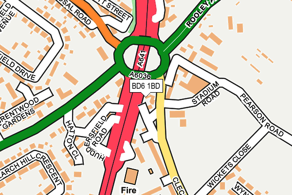 BD6 1BD map - OS OpenMap – Local (Ordnance Survey)