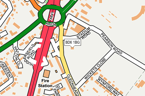 BD6 1BG map - OS OpenMap – Local (Ordnance Survey)