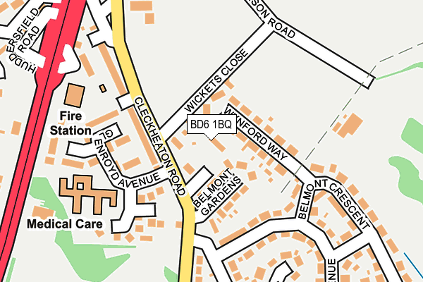 BD6 1BQ map - OS OpenMap – Local (Ordnance Survey)