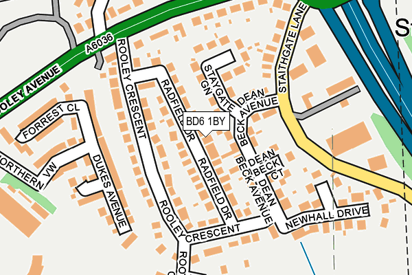 BD6 1BY map - OS OpenMap – Local (Ordnance Survey)