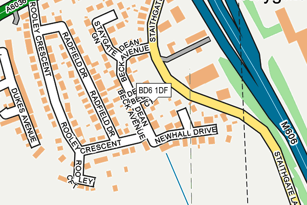 BD6 1DF map - OS OpenMap – Local (Ordnance Survey)