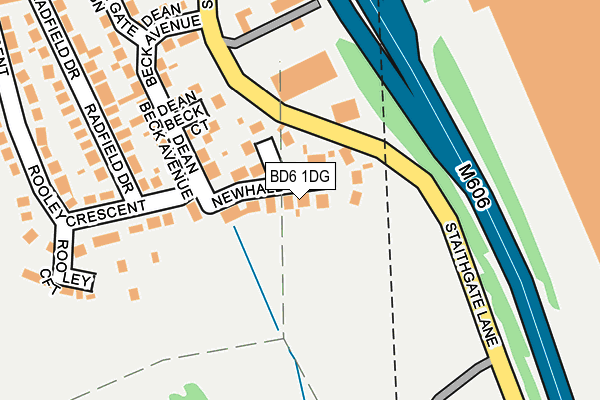 BD6 1DG map - OS OpenMap – Local (Ordnance Survey)