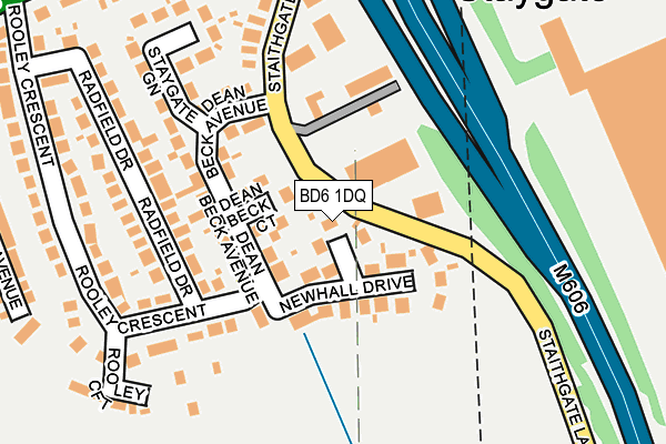 BD6 1DQ map - OS OpenMap – Local (Ordnance Survey)