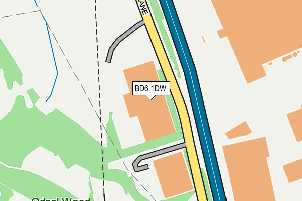BD6 1DW map - OS OpenMap – Local (Ordnance Survey)