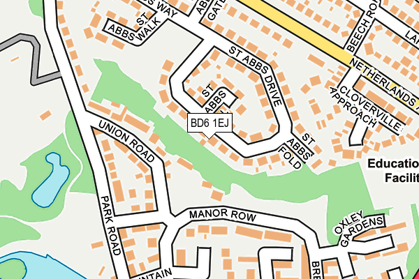 BD6 1EJ map - OS OpenMap – Local (Ordnance Survey)