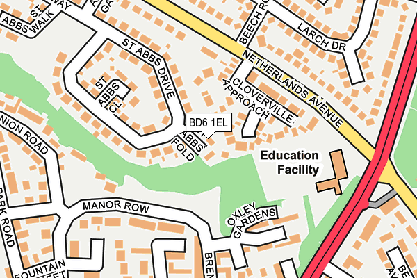 BD6 1EL map - OS OpenMap – Local (Ordnance Survey)