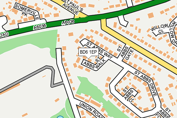 BD6 1EP map - OS OpenMap – Local (Ordnance Survey)