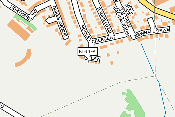 BD6 1FA map - OS OpenMap – Local (Ordnance Survey)
