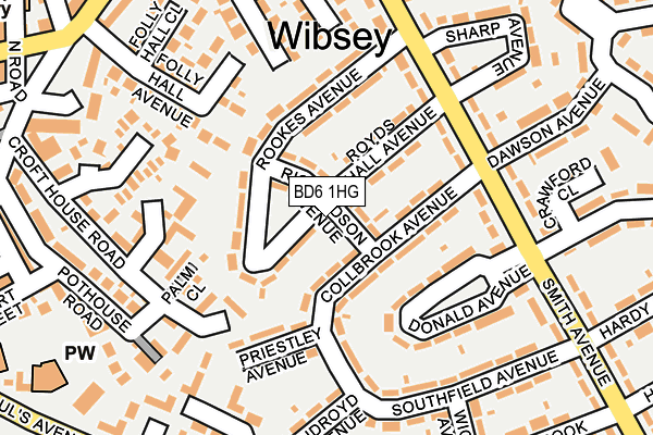 BD6 1HG map - OS OpenMap – Local (Ordnance Survey)