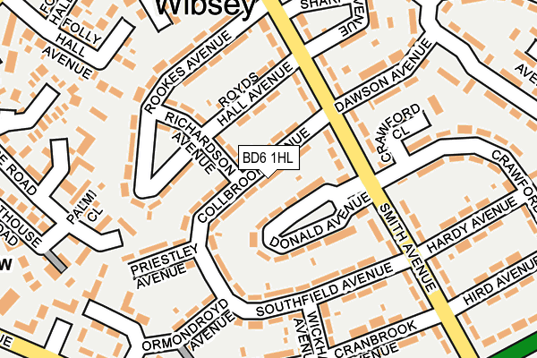 BD6 1HL map - OS OpenMap – Local (Ordnance Survey)