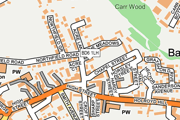 BD6 1LH map - OS OpenMap – Local (Ordnance Survey)