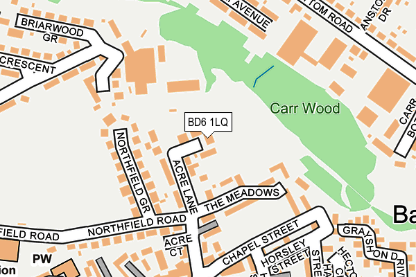 BD6 1LQ map - OS OpenMap – Local (Ordnance Survey)