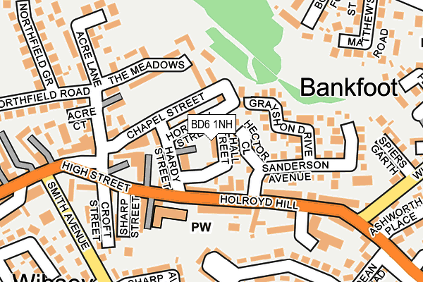 BD6 1NH map - OS OpenMap – Local (Ordnance Survey)