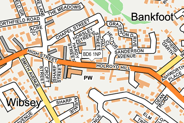 BD6 1NP map - OS OpenMap – Local (Ordnance Survey)