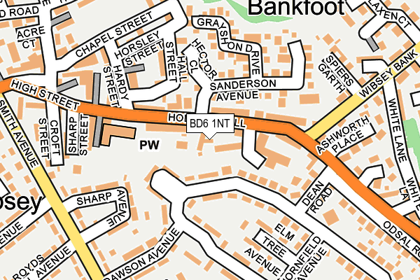 BD6 1NT map - OS OpenMap – Local (Ordnance Survey)