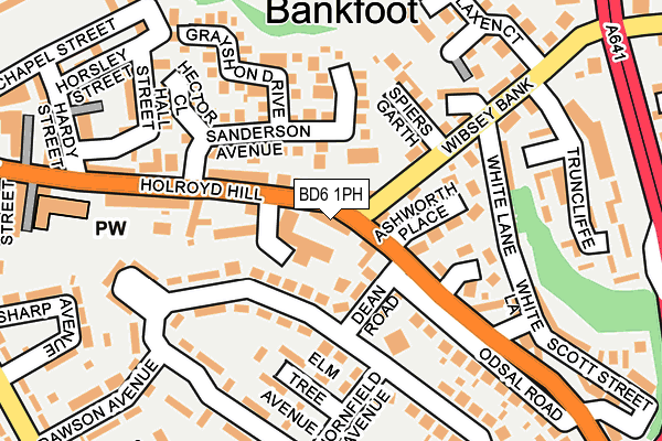 BD6 1PH map - OS OpenMap – Local (Ordnance Survey)