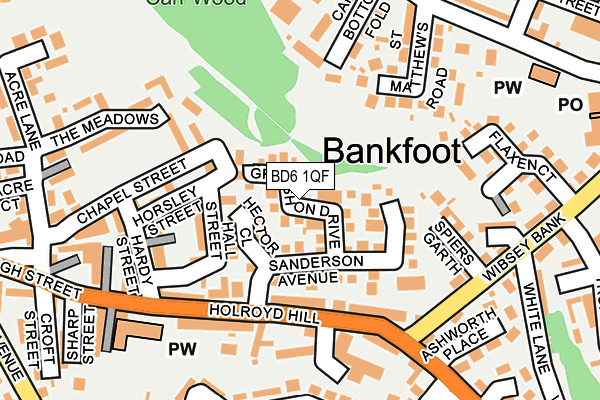 BD6 1QF map - OS OpenMap – Local (Ordnance Survey)