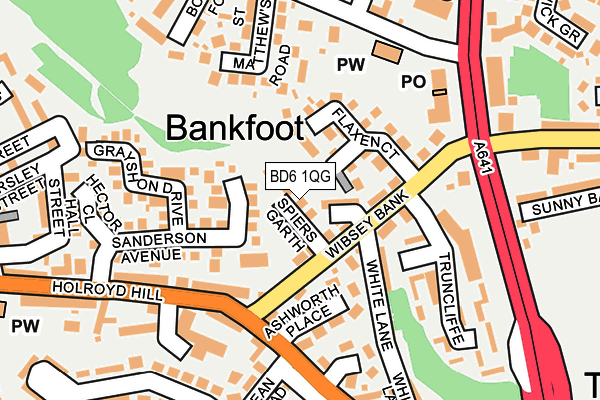 BD6 1QG map - OS OpenMap – Local (Ordnance Survey)