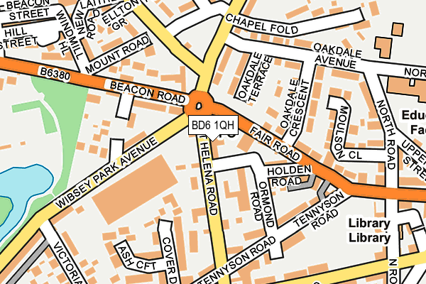 BD6 1QH map - OS OpenMap – Local (Ordnance Survey)