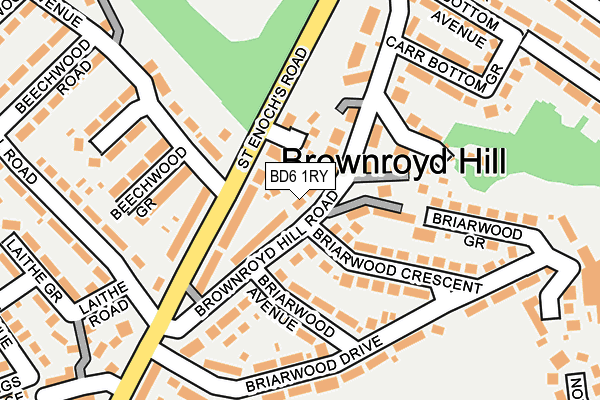 BD6 1RY map - OS OpenMap – Local (Ordnance Survey)