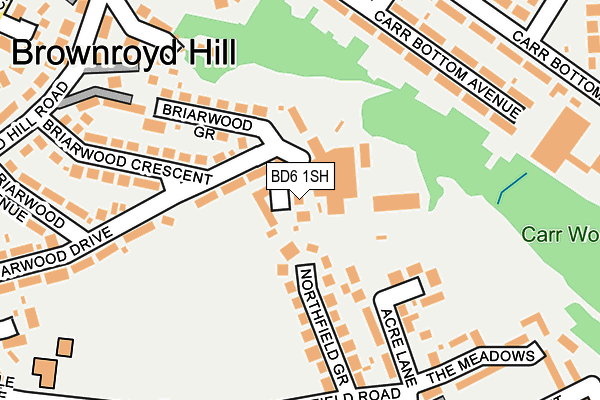 BD6 1SH map - OS OpenMap – Local (Ordnance Survey)