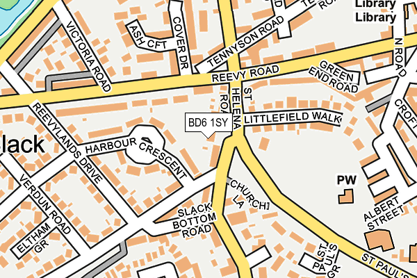 BD6 1SY map - OS OpenMap – Local (Ordnance Survey)