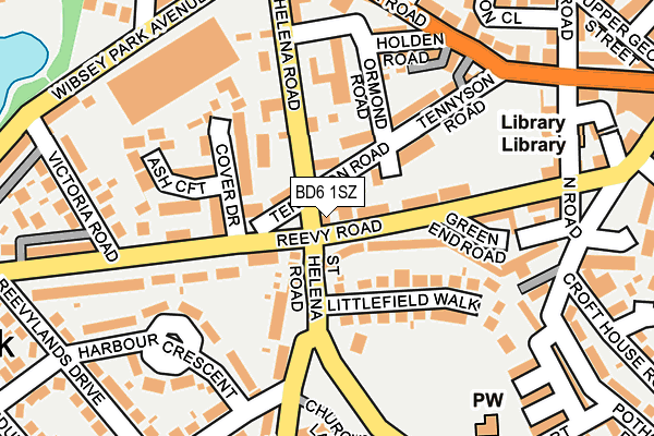 BD6 1SZ map - OS OpenMap – Local (Ordnance Survey)