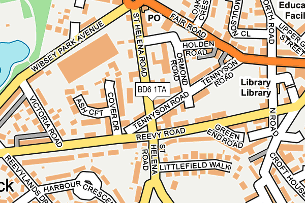 BD6 1TA map - OS OpenMap – Local (Ordnance Survey)