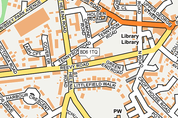 BD6 1TQ map - OS OpenMap – Local (Ordnance Survey)