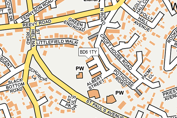 BD6 1TY map - OS OpenMap – Local (Ordnance Survey)