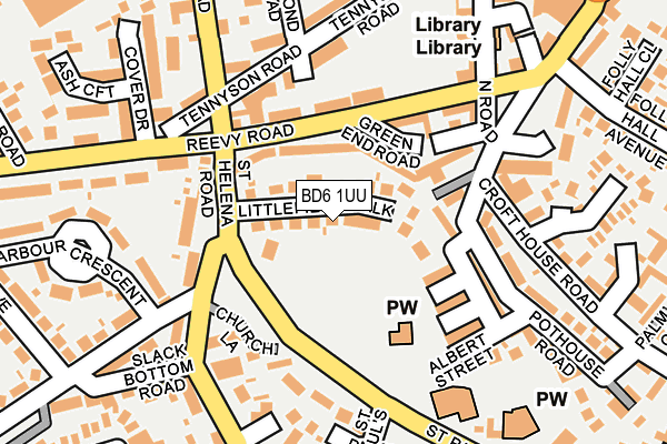 BD6 1UU map - OS OpenMap – Local (Ordnance Survey)