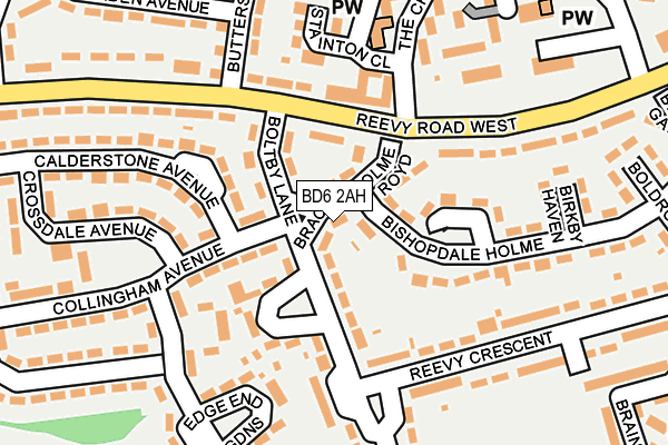 BD6 2AH map - OS OpenMap – Local (Ordnance Survey)