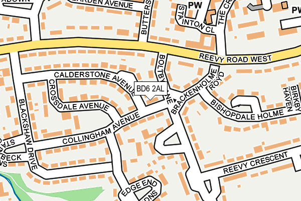 BD6 2AL map - OS OpenMap – Local (Ordnance Survey)
