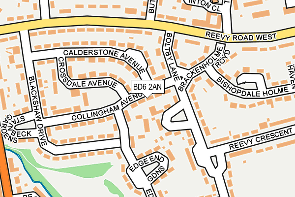 BD6 2AN map - OS OpenMap – Local (Ordnance Survey)