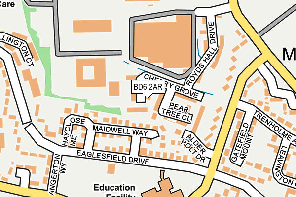 BD6 2AR map - OS OpenMap – Local (Ordnance Survey)