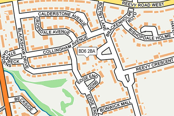 BD6 2BA map - OS OpenMap – Local (Ordnance Survey)