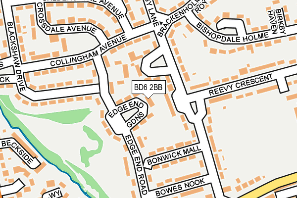 BD6 2BB map - OS OpenMap – Local (Ordnance Survey)