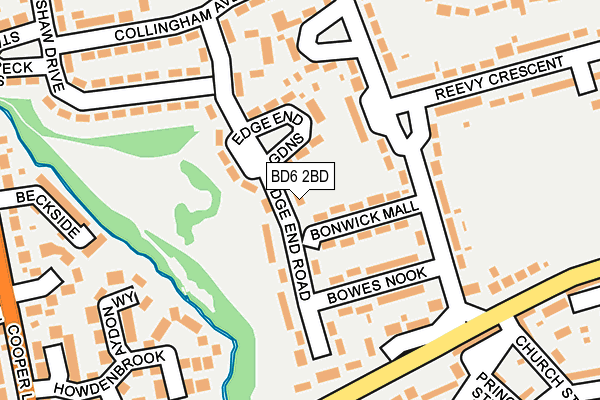 BD6 2BD map - OS OpenMap – Local (Ordnance Survey)