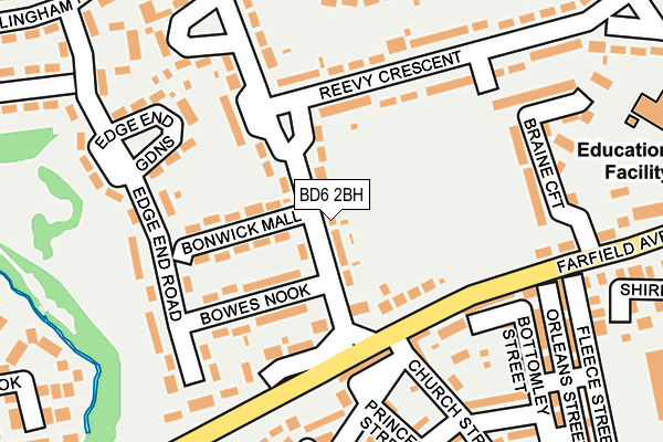 BD6 2BH map - OS OpenMap – Local (Ordnance Survey)