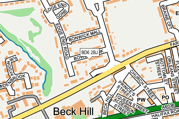 BD6 2BJ map - OS OpenMap – Local (Ordnance Survey)