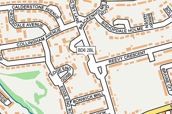 BD6 2BL map - OS OpenMap – Local (Ordnance Survey)