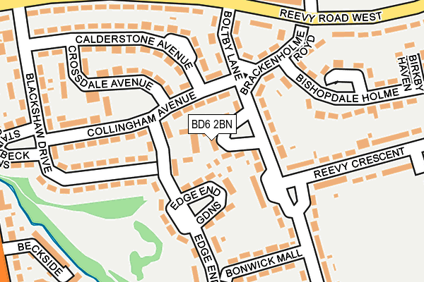 BD6 2BN map - OS OpenMap – Local (Ordnance Survey)