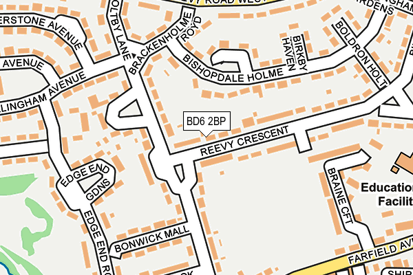 BD6 2BP map - OS OpenMap – Local (Ordnance Survey)