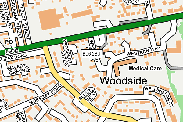 BD6 2BU map - OS OpenMap – Local (Ordnance Survey)