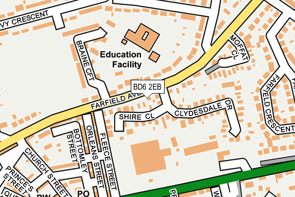 BD6 2EB map - OS OpenMap – Local (Ordnance Survey)