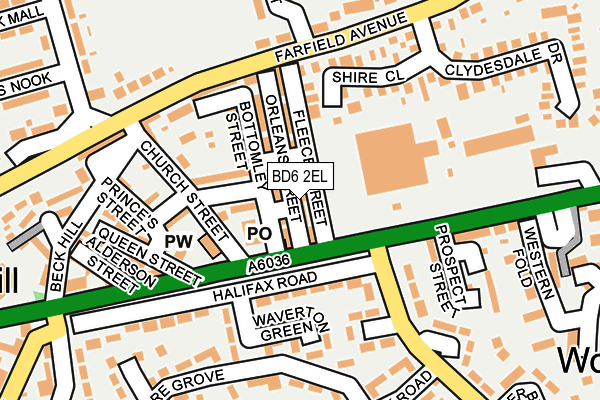 BD6 2EL map - OS OpenMap – Local (Ordnance Survey)