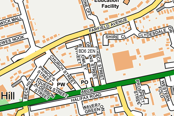 BD6 2EN map - OS OpenMap – Local (Ordnance Survey)