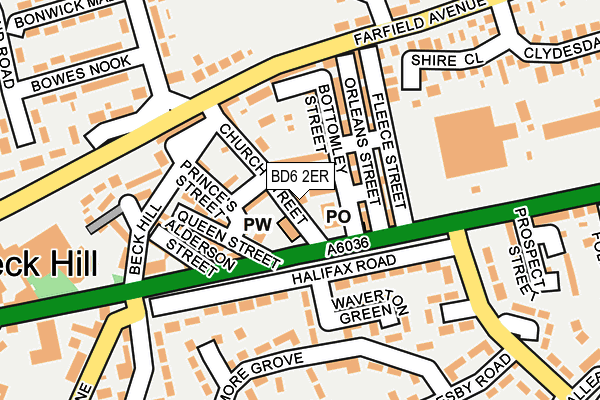 BD6 2ER map - OS OpenMap – Local (Ordnance Survey)